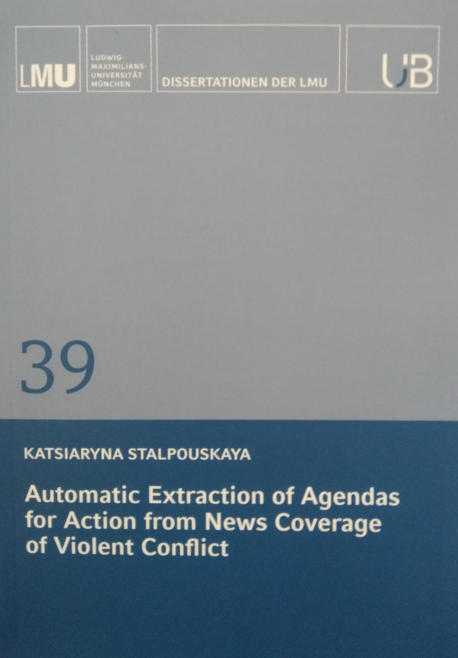 Automatic Extraction of Agendas for Action from News Coverage of Violent Conflict